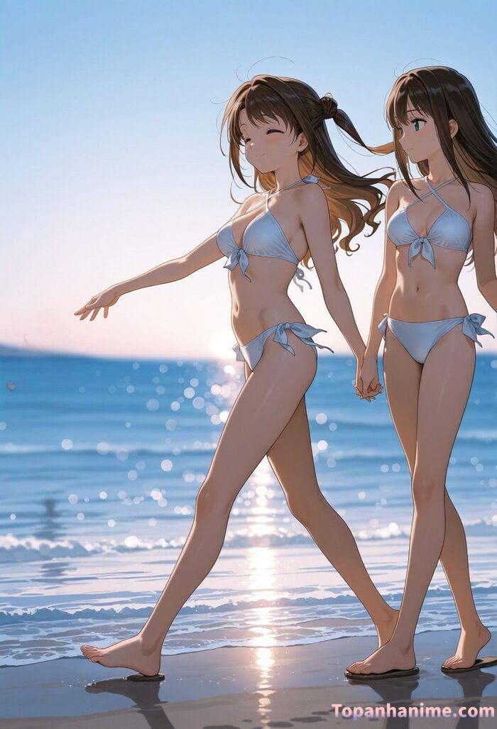ảnh anime bikini tắm biển 37