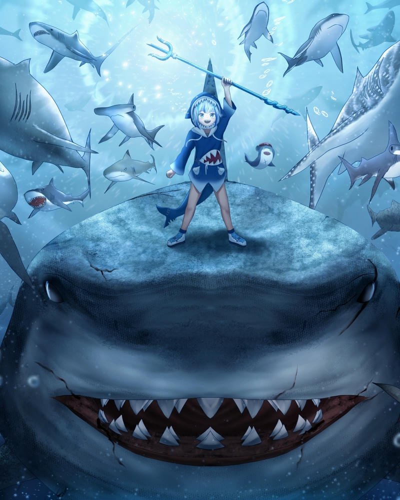 ảnh anime cá mập 25