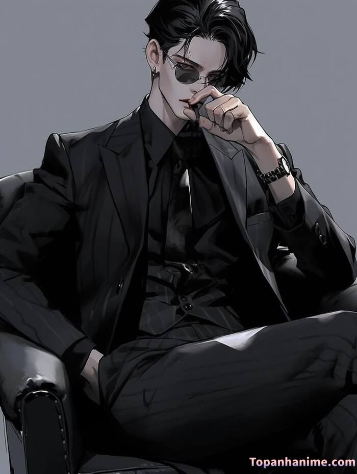 Ảnh anime nam trắng đen 35