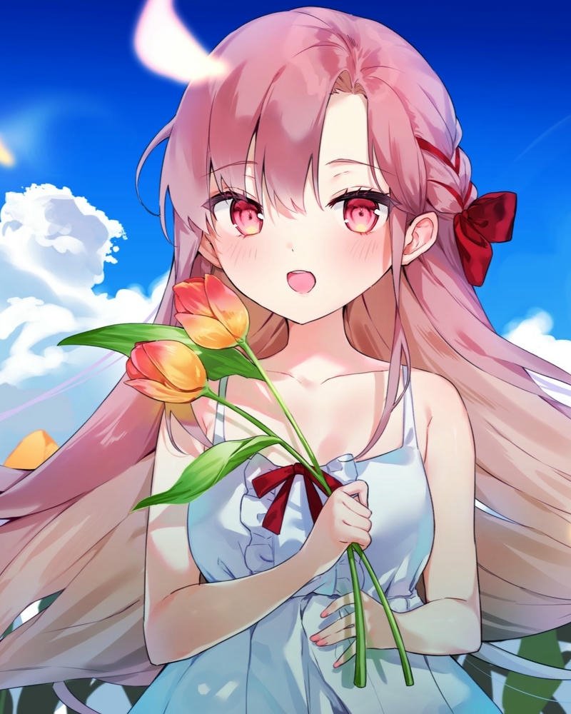 anime nữ tóc hồng 16