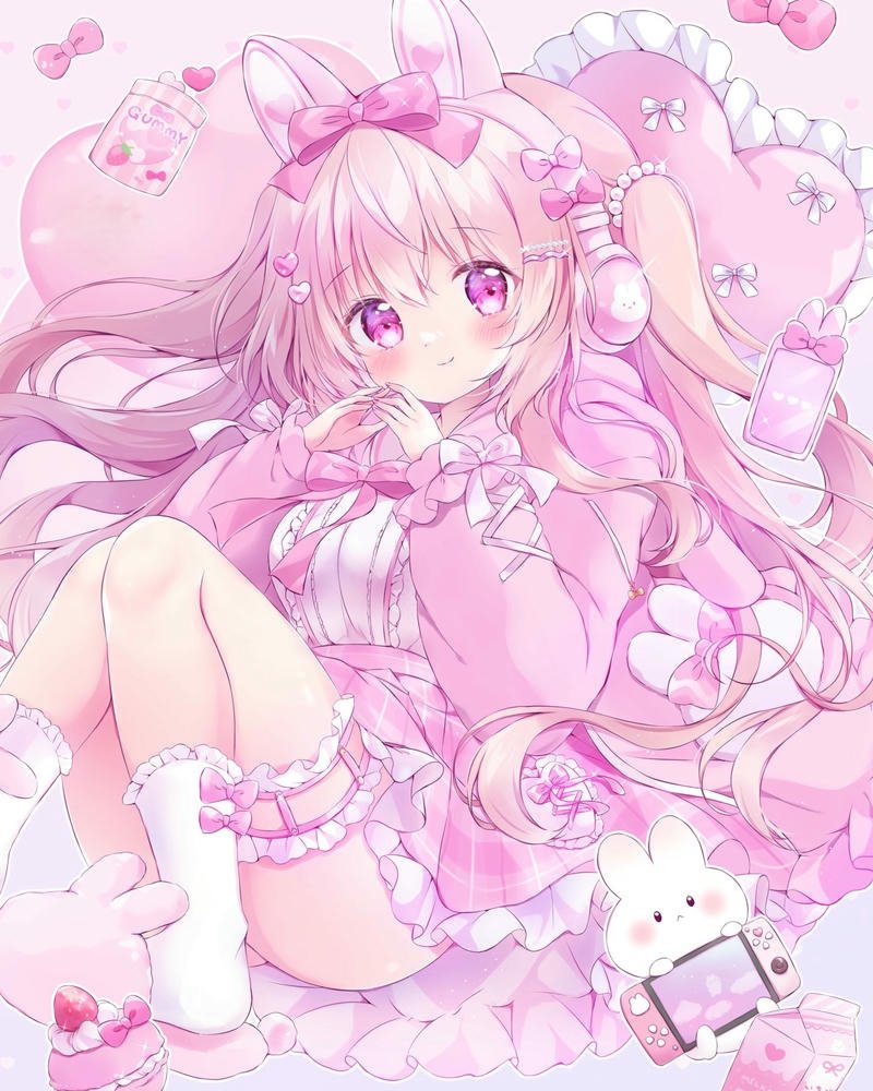 anime nữ tóc hồng 30