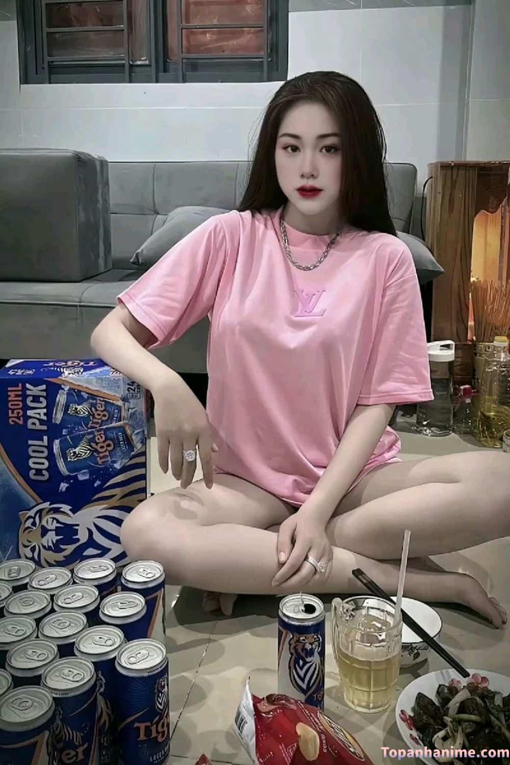 ảnh con gái uống bia 6