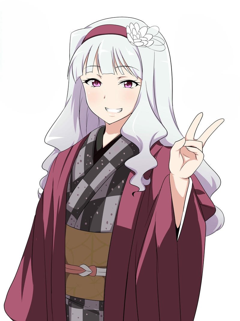 ảnh anime nữ mặc kimono 9