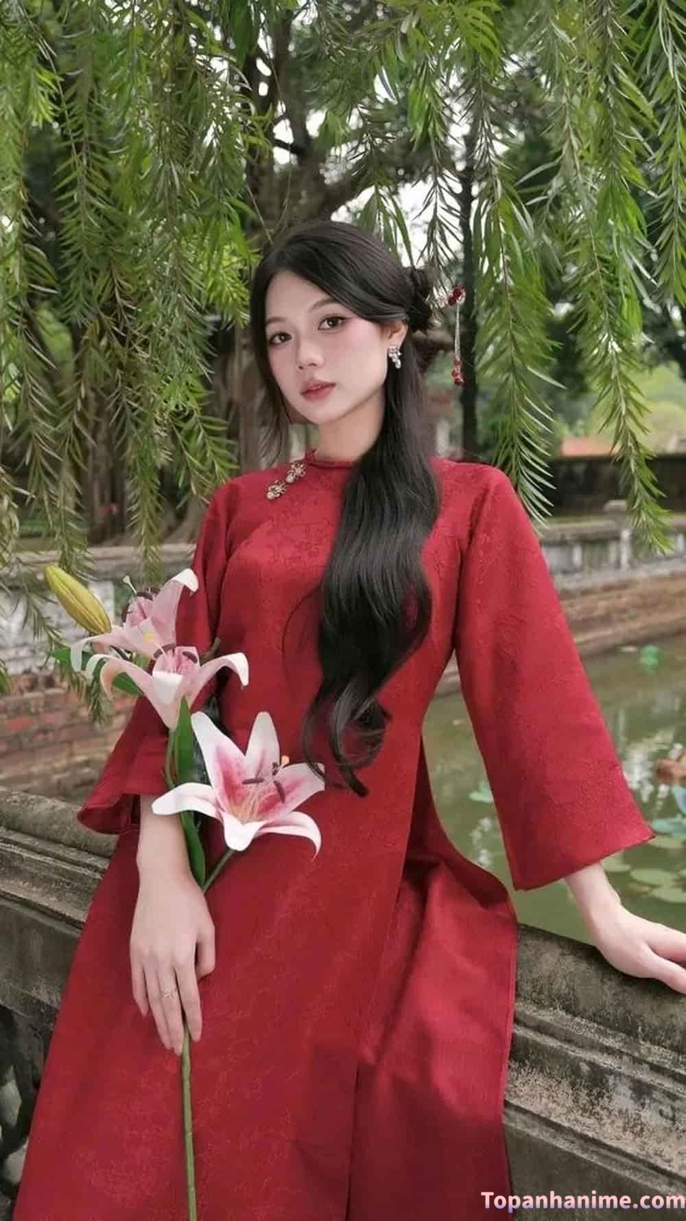 ảnh gái mặc áo dài 14