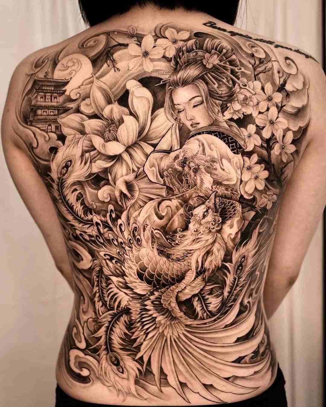 Hình Xăm Nhật Cổ Full Lưng 15