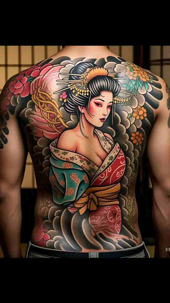 Hình Xăm Nhật Cổ Full Lưng 8