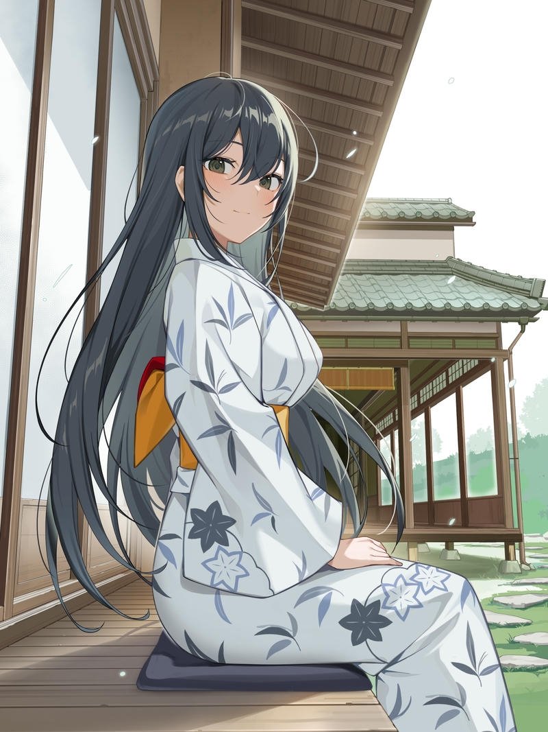 ảnh anime nữ mặc kimono 17
