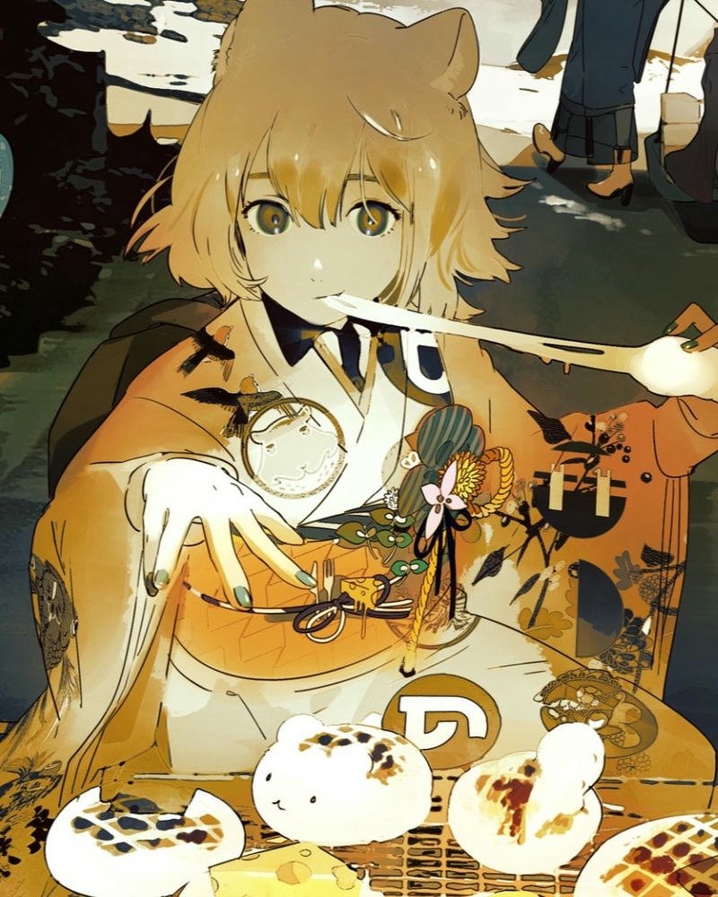 ảnh anime nữ mặc kimono 29