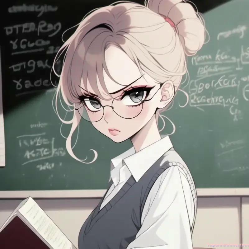 Mẫu ảnh cô giáo anime 24