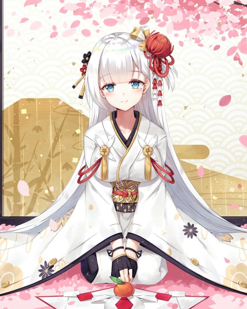 ảnh anime nữ mặc kimono 32