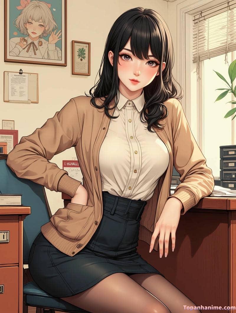 Mẫu ảnh cô giáo anime 29