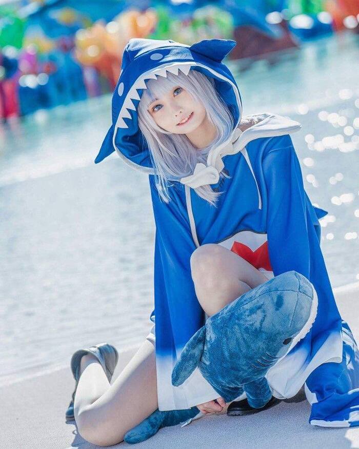 Ảnh Yaoyaoqwq Gawr Gura cosplay 8