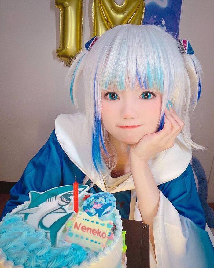 Ảnh Yaoyaoqwq Gawr Gura cosplay 12