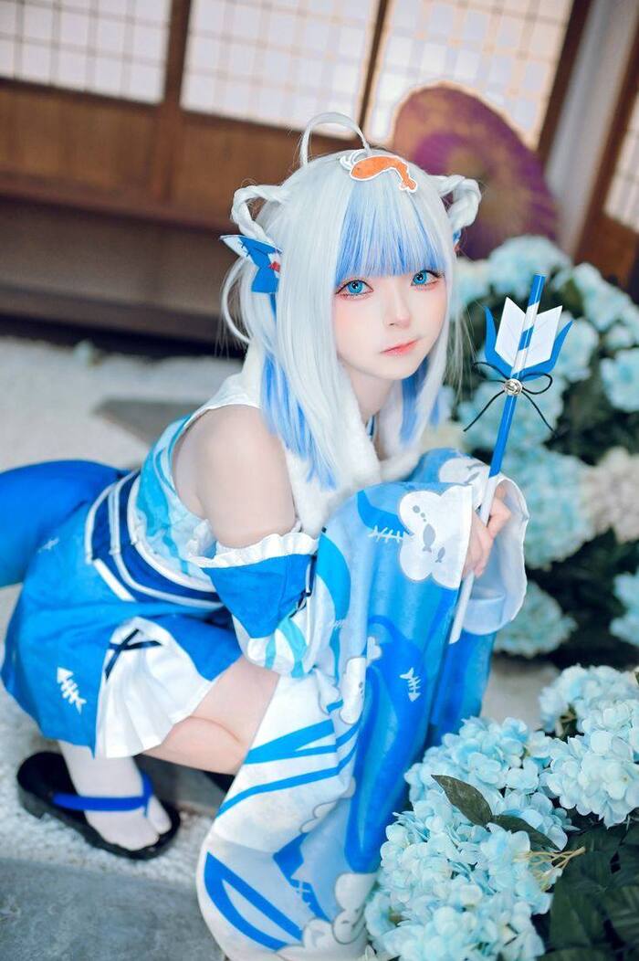 Ảnh Yaoyaoqwq Gawr Gura cosplay 13
