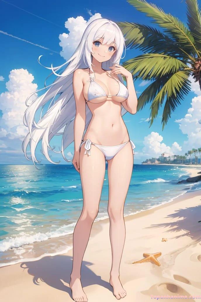 ảnh anime bikini tắm biển 9