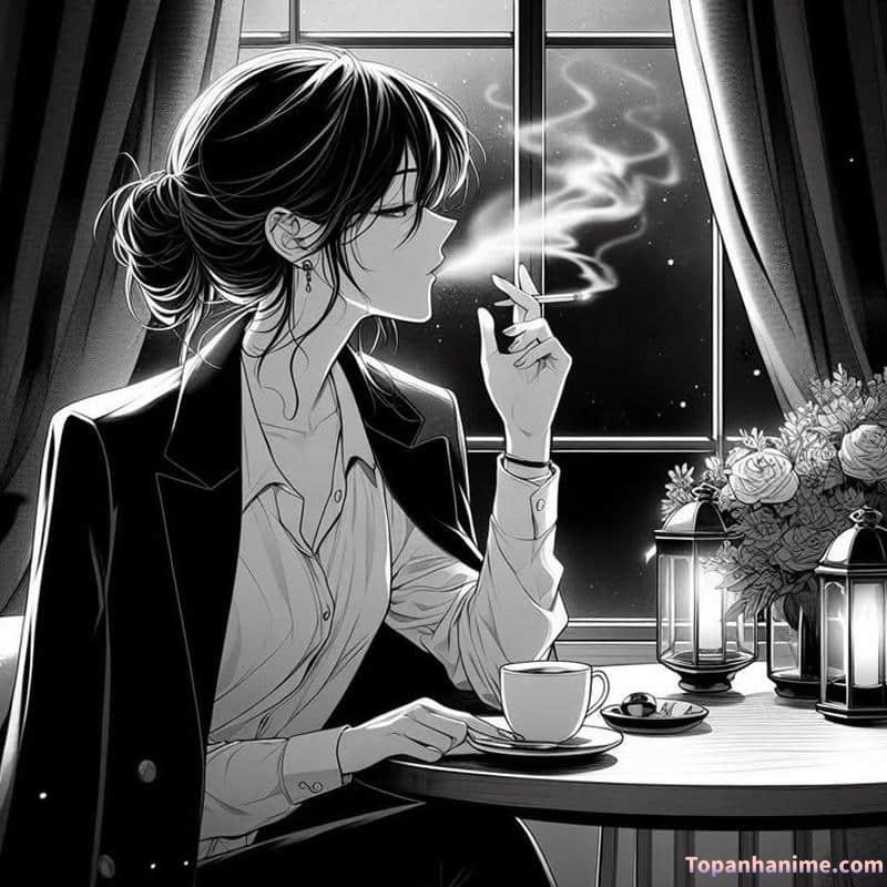 ảnh anime hút thuốc 17