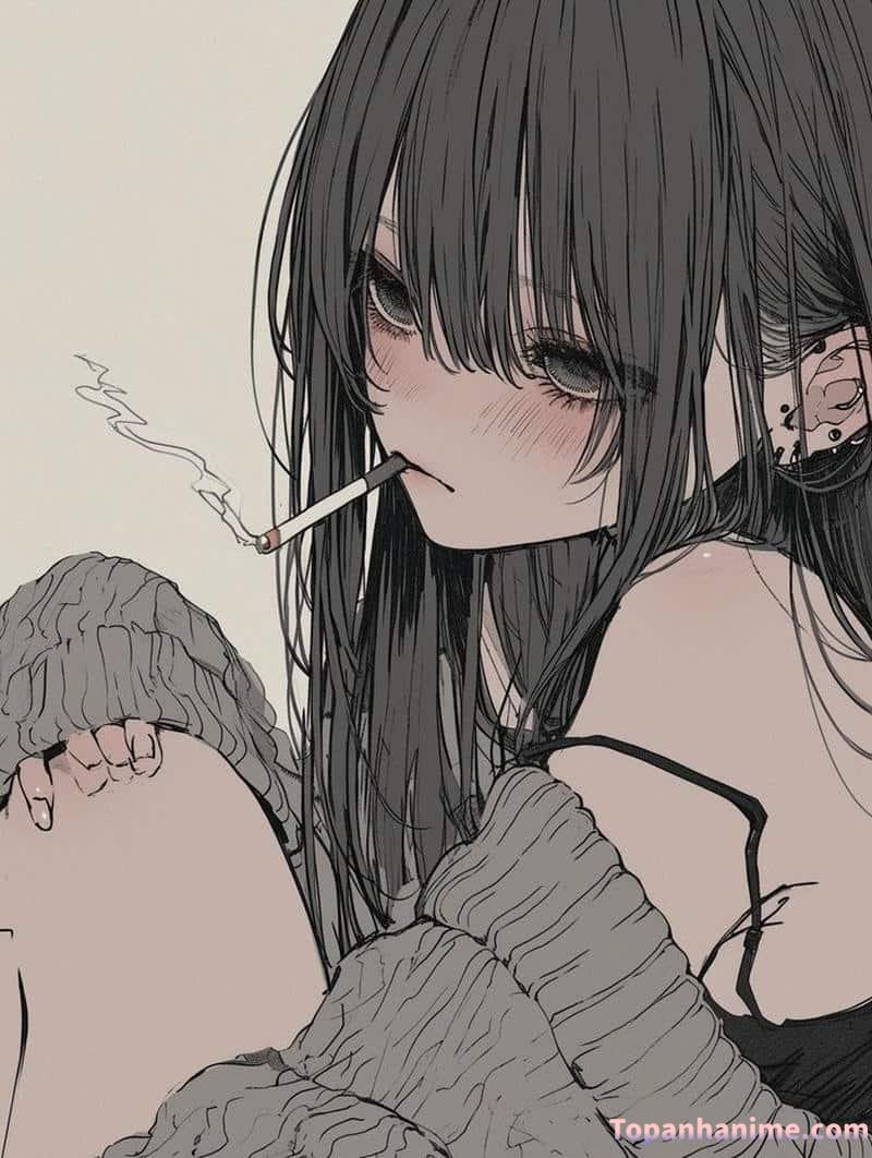 ảnh anime hút thuốc 19