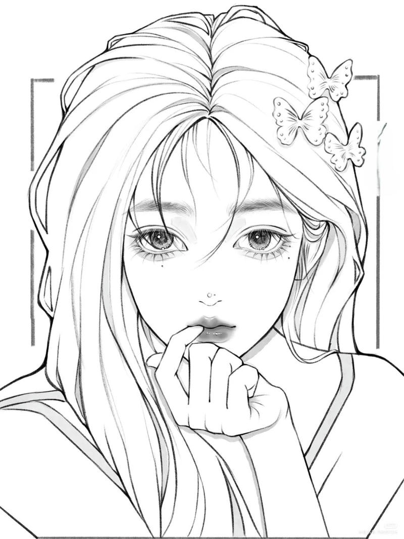 ảnh anime không màu 17