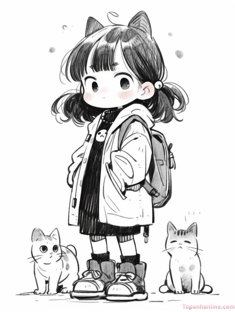 ảnh anime không màu 6