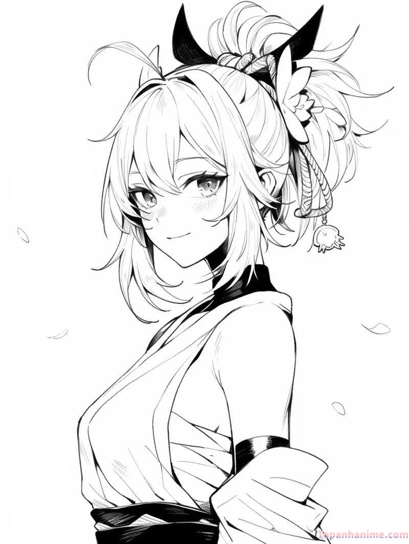 ảnh anime không màu 9