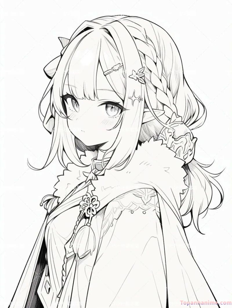 ảnh anime không màu 10