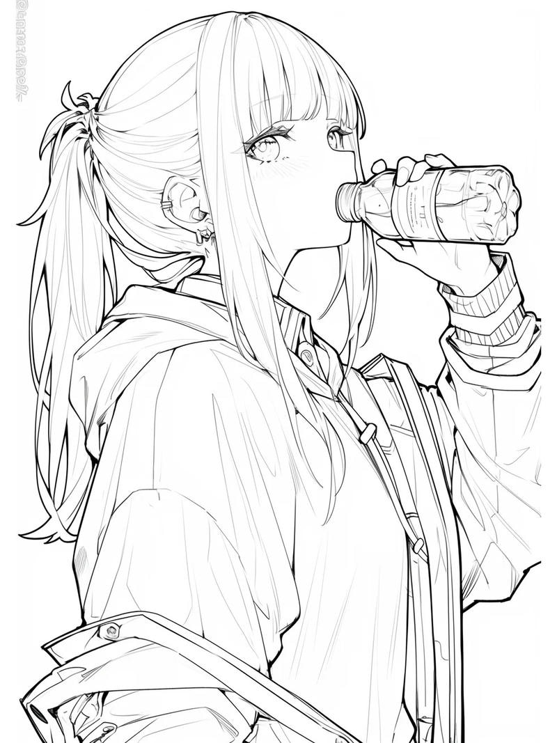 ảnh anime không màu 19