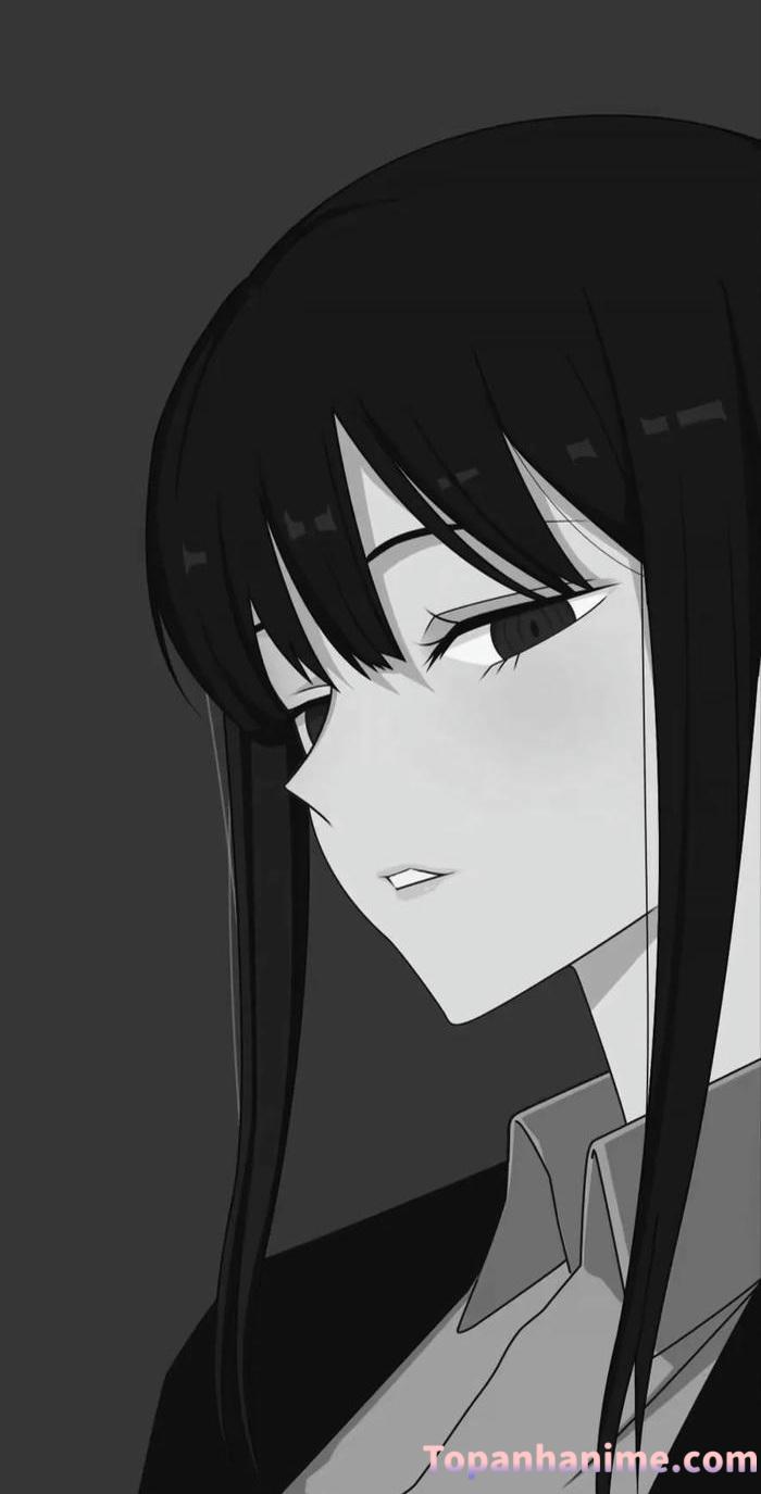 ảnh anime trắng đen 18