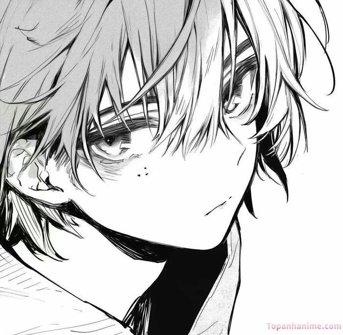 ảnh anime trắng đen 19