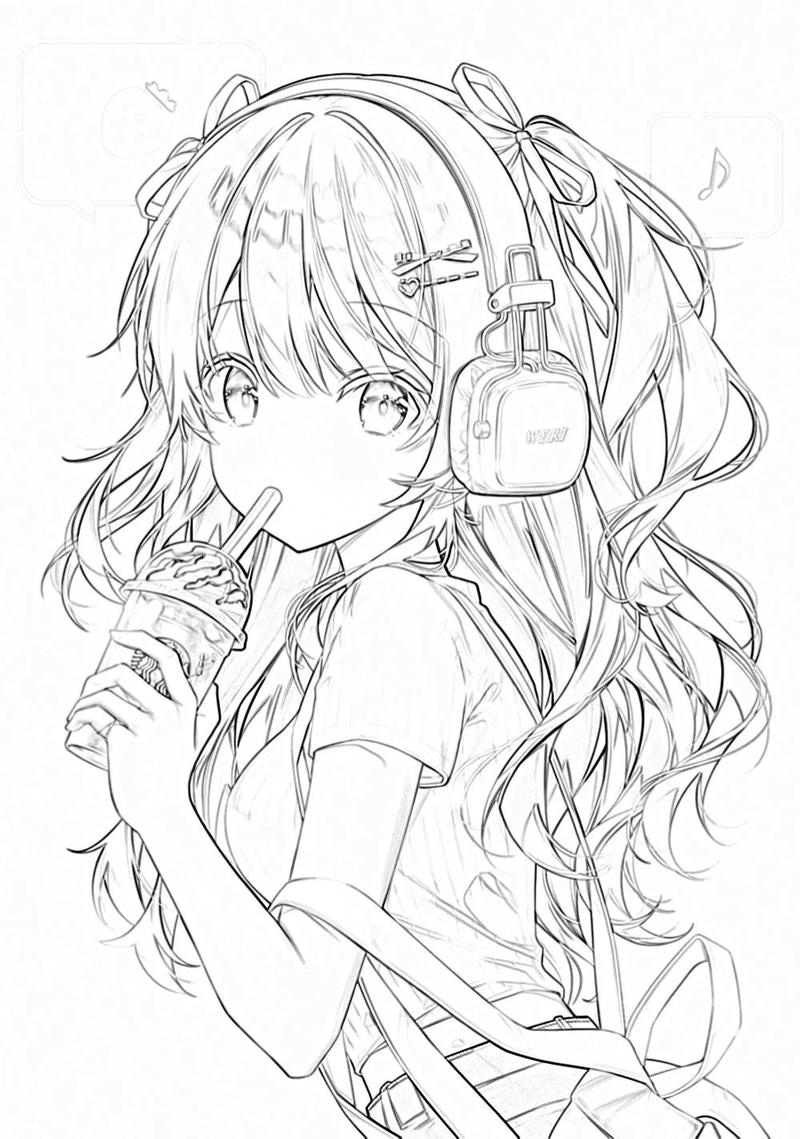 ảnh anime không màu 21