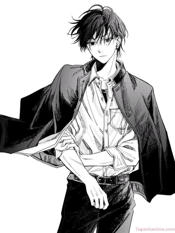 Ảnh anime nam trắng đen 6