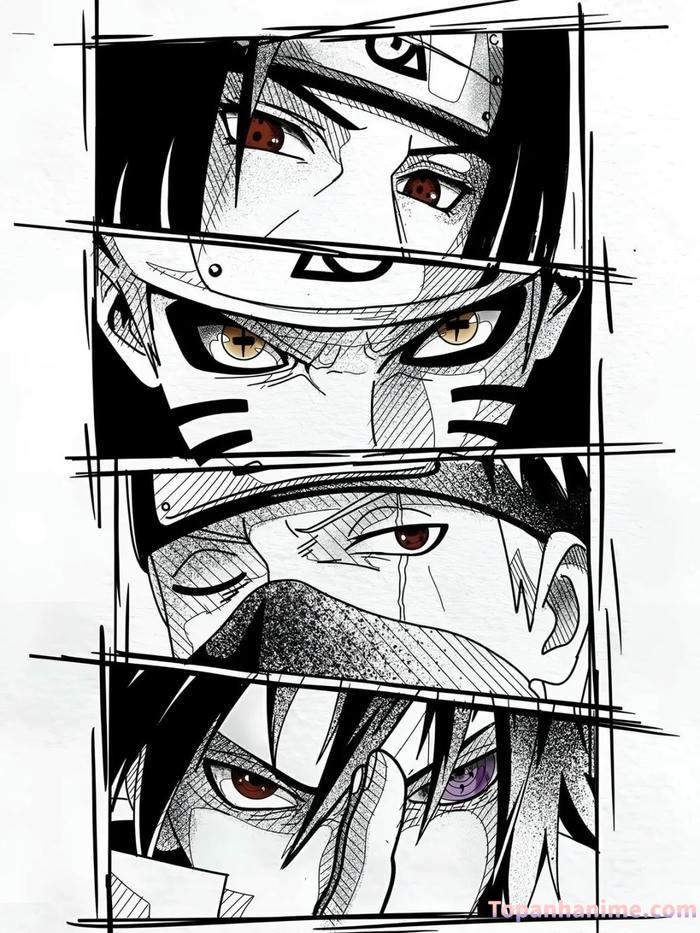 ảnh anime trắng đen 20