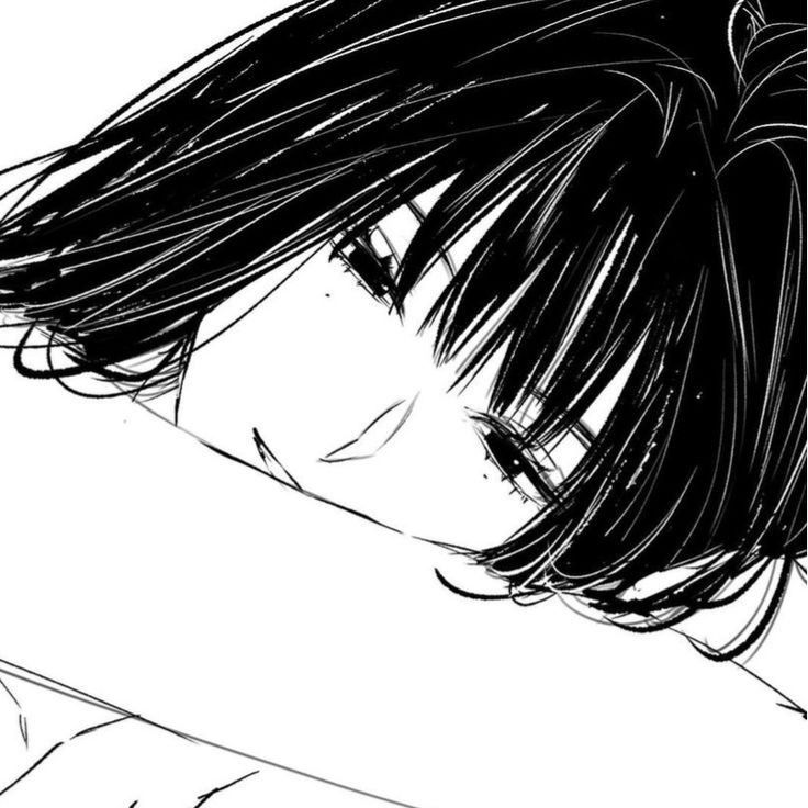 Ảnh Anime Nữ Đen Trắng 17