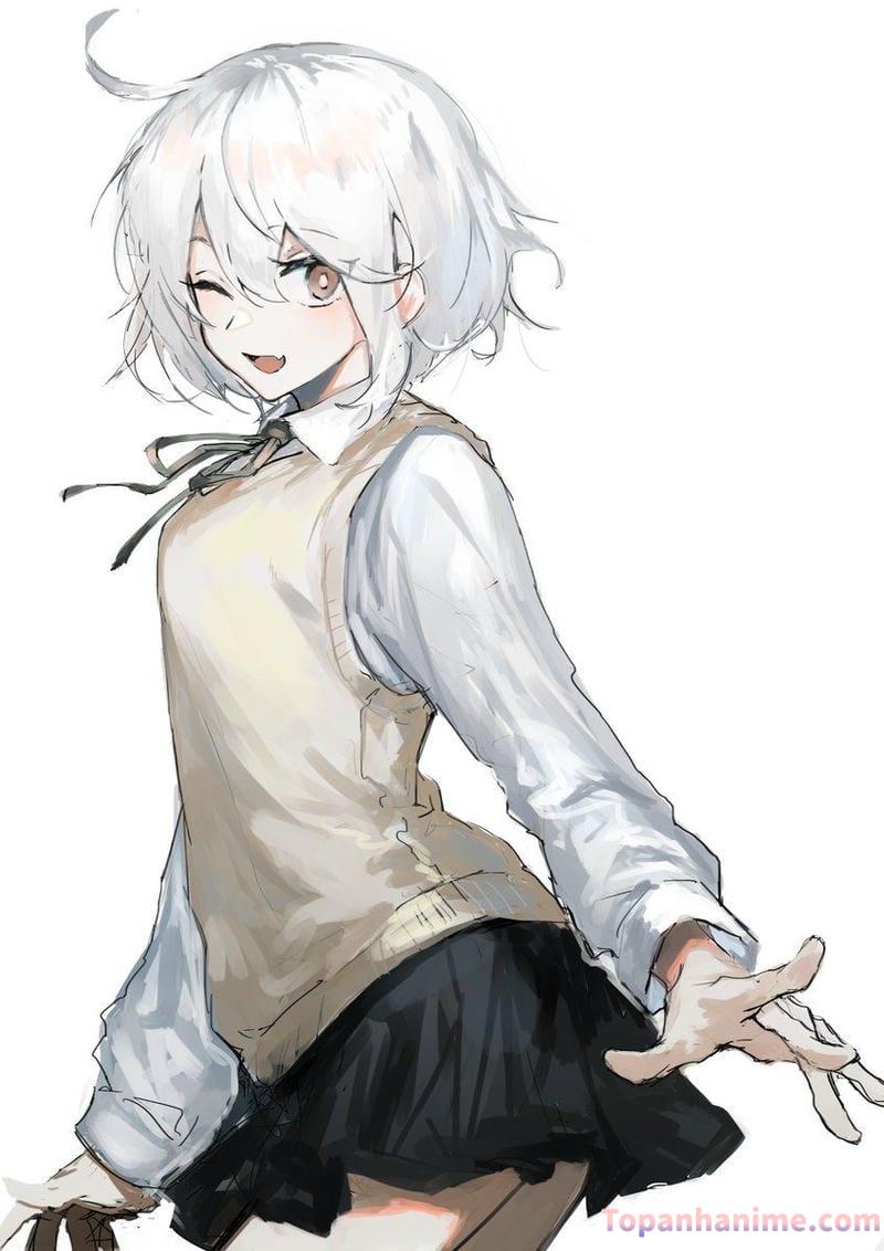 ảnh anime nữ tóc ngắn 16