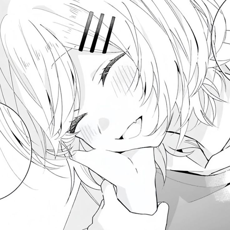 Ảnh anime trắng đen tối giản 4