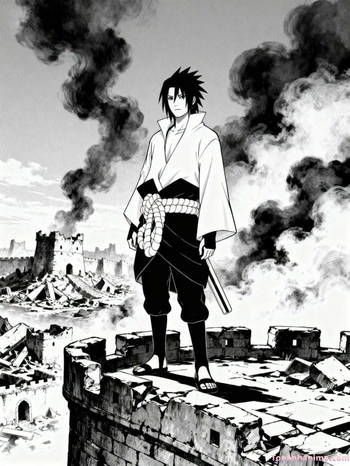 ảnh anime trắng đen 4