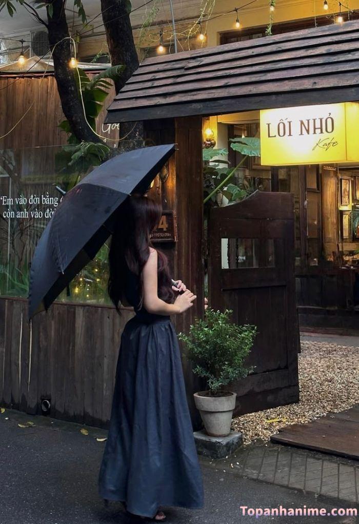 ảnh cô gái quay lưng 45