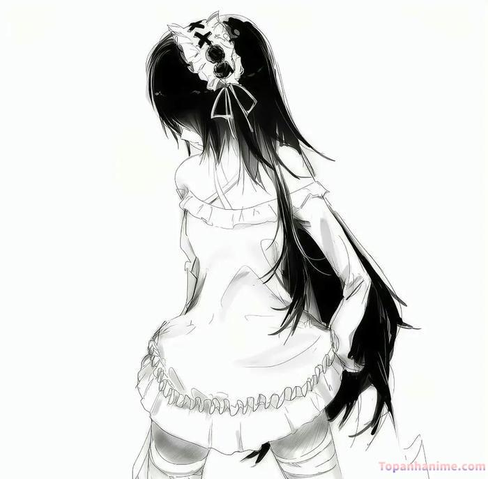 ảnh anime trắng đen 32