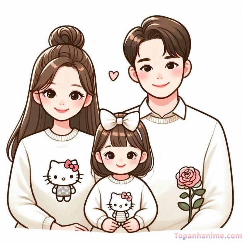 ảnh gia đình chibi 3