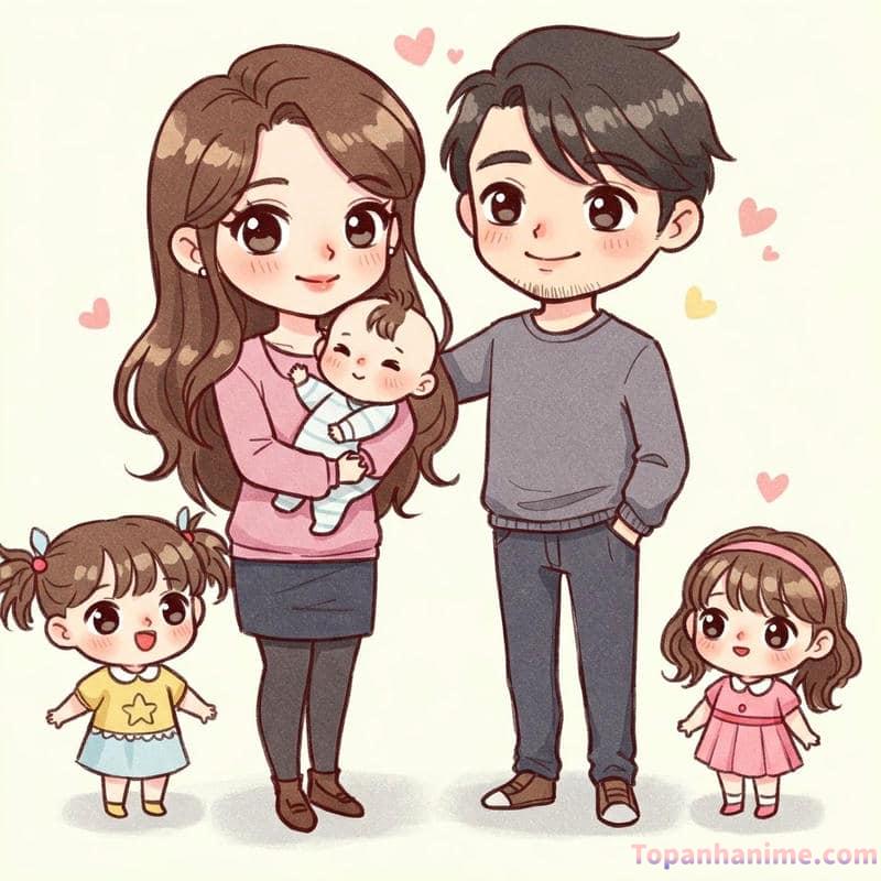 ảnh gia đình chibi 13