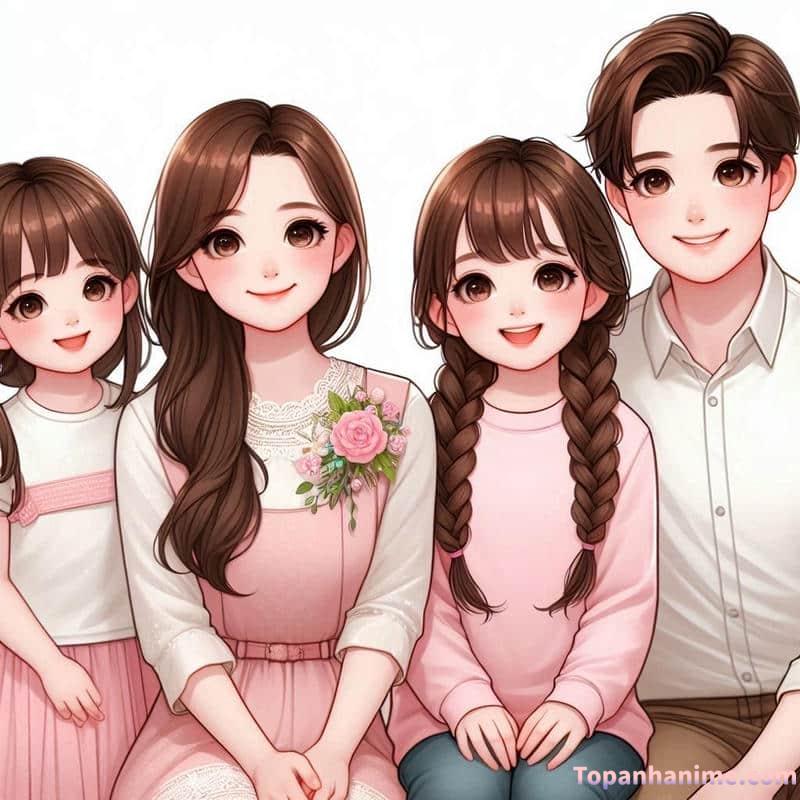 ảnh gia đình chibi 17