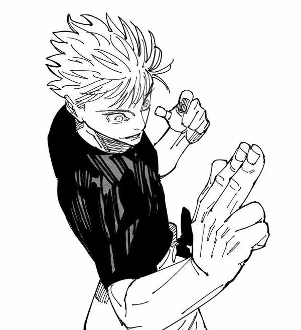 Hình Ảnh Gojo Manga Trắng Đen 57