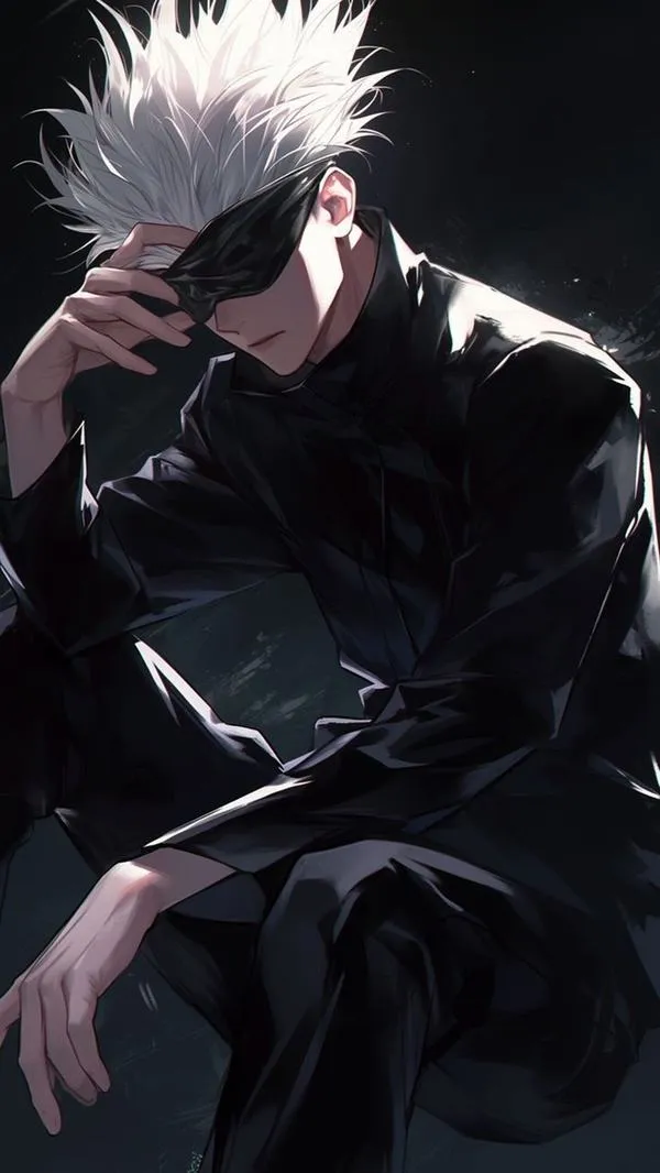 Hình Ảnh Gojo Manga Trắng Đen 59