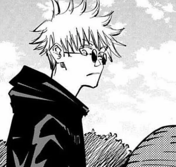 Hình Ảnh Gojo Manga Trắng Đen 61