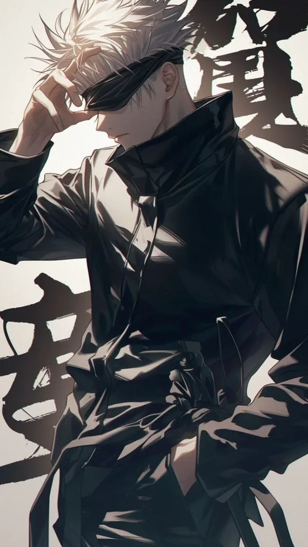 Hình Ảnh Gojo Manga Trắng Đen 39