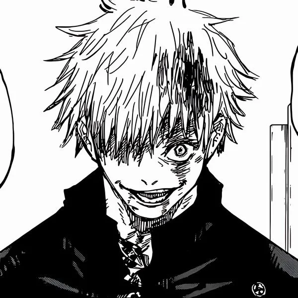 Hình Ảnh Gojo Manga Trắng Đen 42