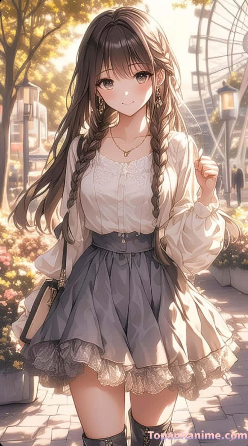 ảnh gái anime mặc váy ngắn 17