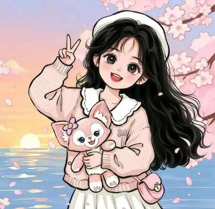 Cute cartoon girl images for whatsapp dp 59