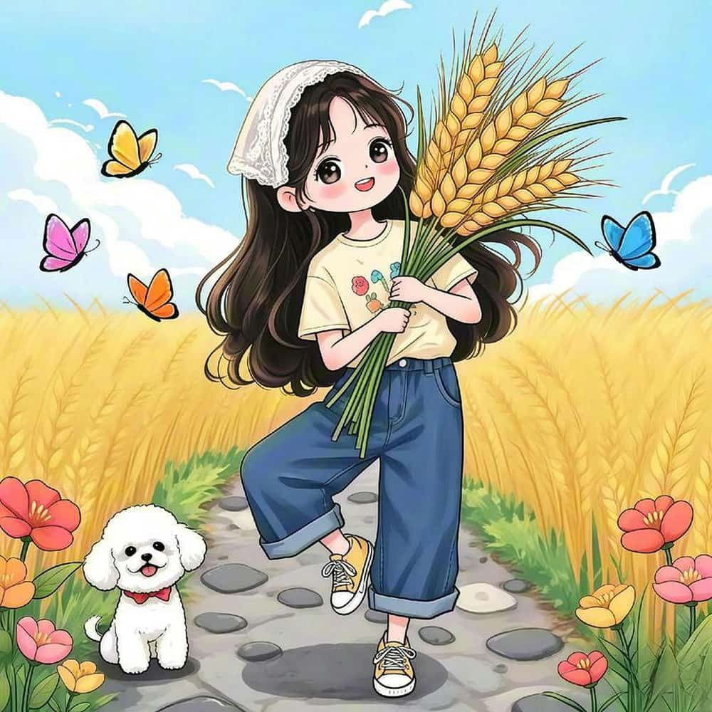 Cute cartoon girl images for whatsapp dp 32