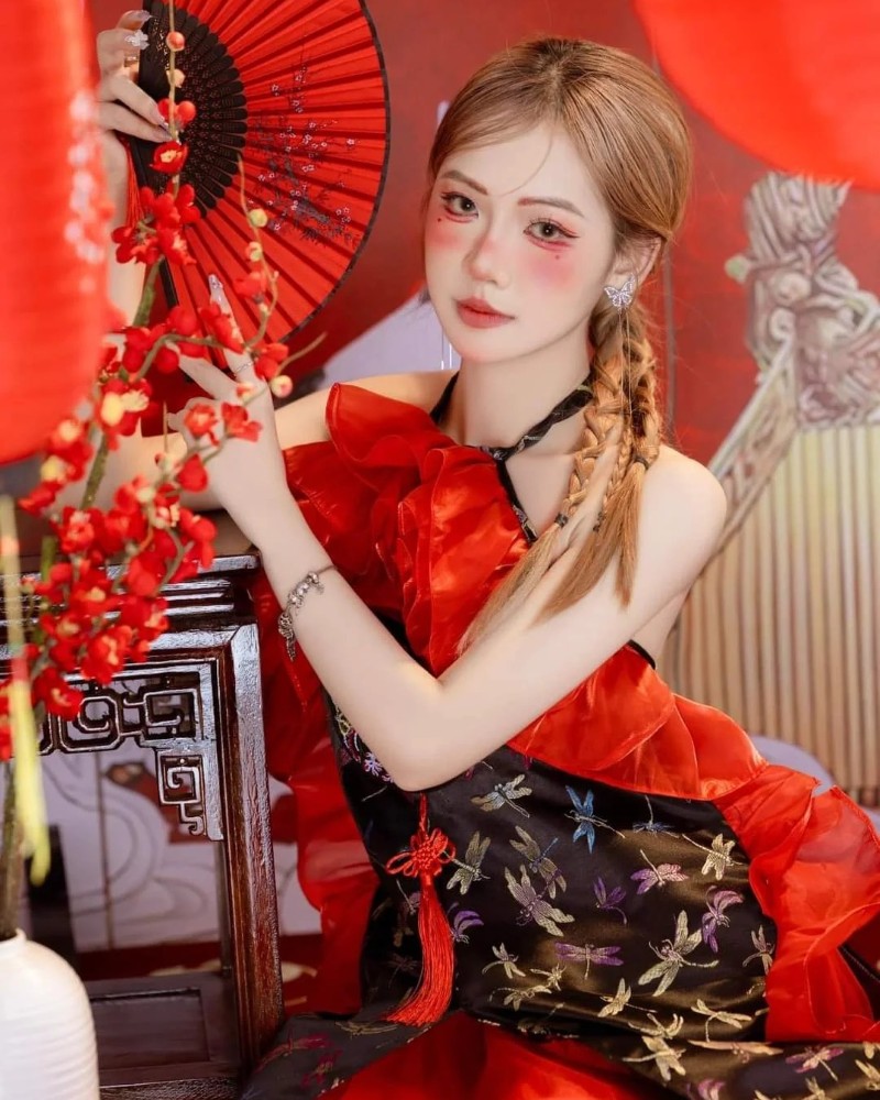 gái xinh mặc áo dài 14