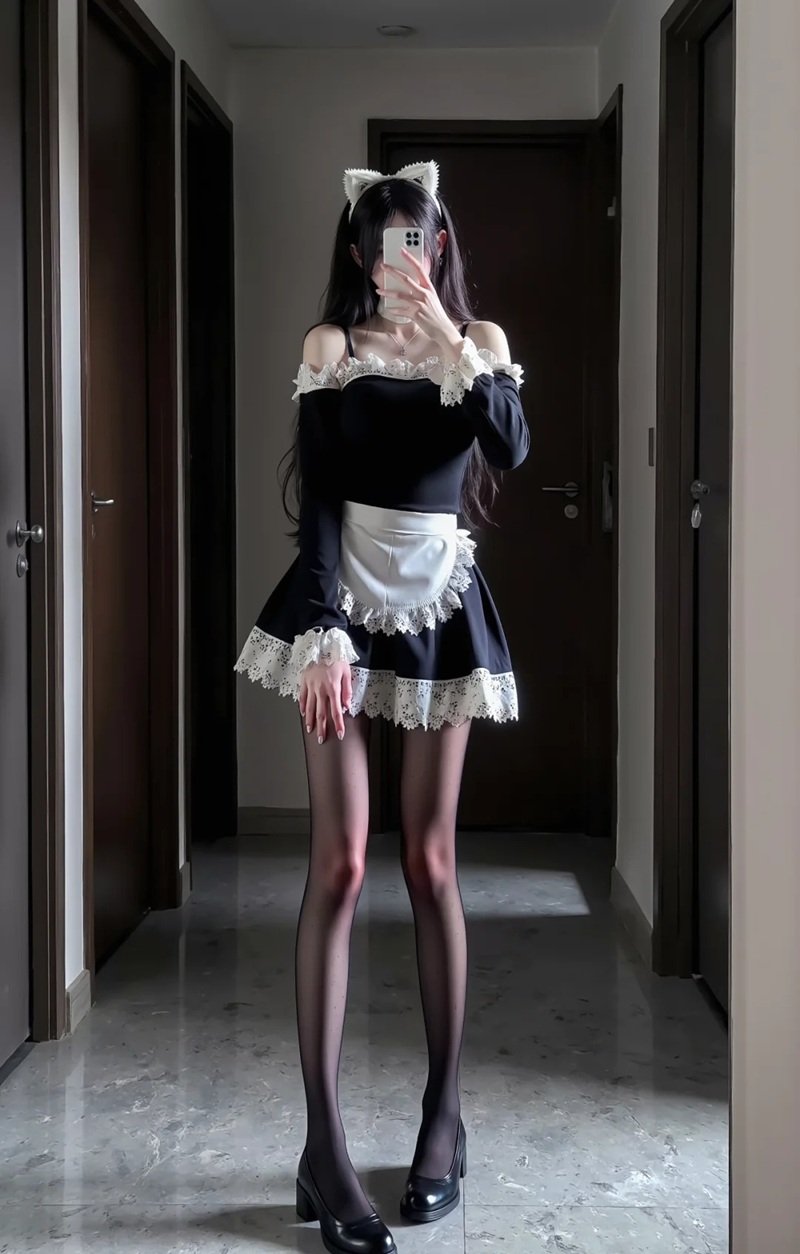 ảnh gái xinh mặc đồ hầu gái 8